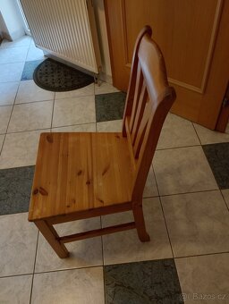Jídelní židle, masiv, borovice lakovaná. - 6
