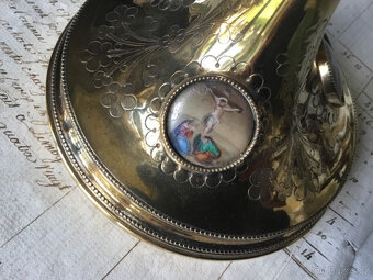 Velké starožitné francouzské kalichy z masivního stříbra, zl - 6