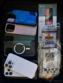 Prodám iphone 13pro 256GB Silver 98% baterie - 6