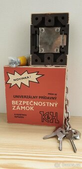 BEZPEČNOSTNÍ ZÁMEK NA DVEŘE TECHNOMAT ČSSR - NEPOUŽ - 6