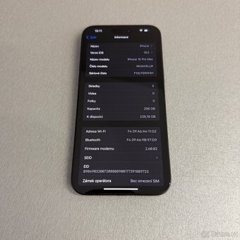 iPhone 15 Pro Max 256GB černý, pěkný stav, 12 měsíců záruka - 6