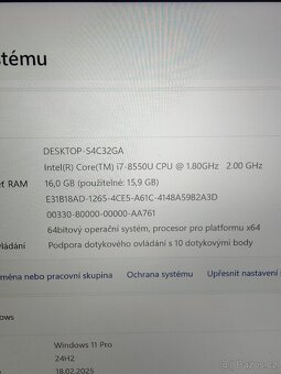 Dell XPS 9360 13.3" i7 8550u 16gb rám, 256gb ssd - 6