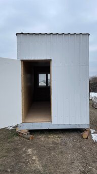 Stavební Buňka 6 x 2.2 m, Nová,bílá,zateplená,plast okno - 6