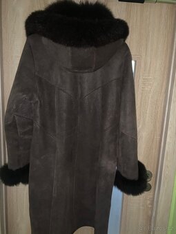 Prodam dámský kabát semiš+liška limec - 6
