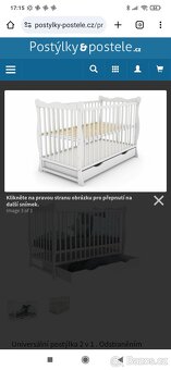 Dětská postýlka 2v1 Julka s úložným prostorem - 6