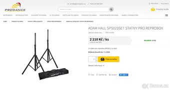 ADAM HALL SPS023SET pár stojanů na repro - 6