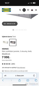 Postel hemnes šedá 80x200 - 6