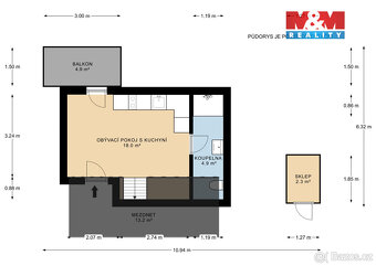 Prodej bytu 2+kk, 32 m², Mikulov, ul. Koněvova - 6