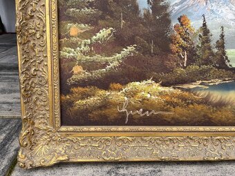 Olejomalba na plátně dům v krajině - AKCE doprava - 6