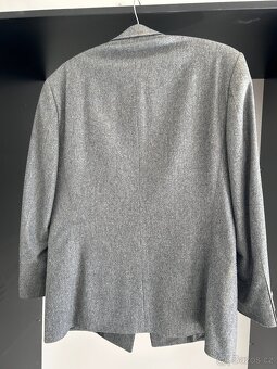 Pánský vlněný oblek - šedý, velikost 46 - 6