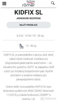 Autosedačka Britax Römer Kidfix SL - 6