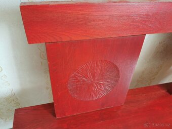 Selský nábytek, zdobený, masiv, dub - 6