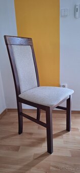 Kvalitní dřevěné čalouněné židle 2ks - 6