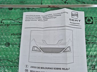 ozdobné lišty předního nárazníku chrom, 3 dílná sada Seat Ib - 6