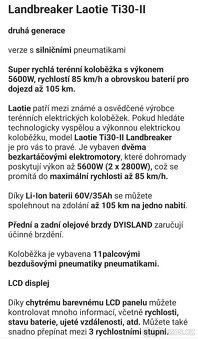 Terénní elektrokoloběžka Laotie Ti30-II Landbreaker – 5600W, - 6
