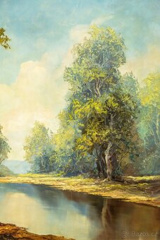 Les s řekou, A.Seif, olej na sololitu, 1110 × 810 mm - 6