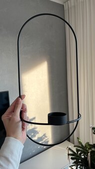 Nástěnné černé svícny Pov  2ks - 6