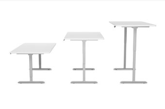 Elektrický stůl pro stání PREMIUM bílý 160 x 80 cm - 6