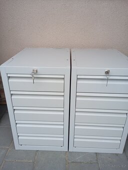 Plechový kontejner - 5 zásuvek - 6