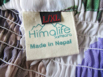 Letní asymetrické šaty květované Himalife L XL 40 42 - 6