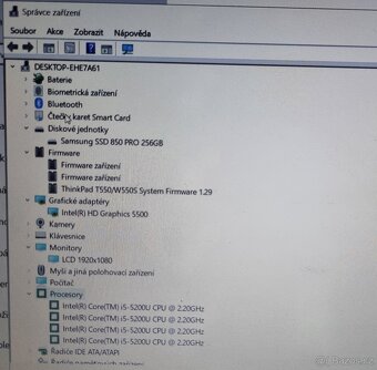 Notebook Lenovo Thinkpad T550 i5/12GB/256GB SSD - 6