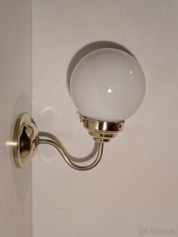mosazná lampa, lampička ,opálová koule, až 6 kusů - 6