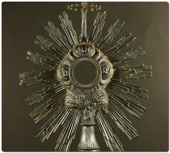 Stříbrná monstrance z 19. století, ostensorio - 6