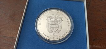 Panama 20 Balboas 1974 Proof v etui. - 6
