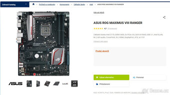 Herní deska ASUS ROG MAXIMUS VIII RANGER, Z170, socket 1151 - 6