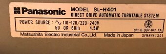Gramofon TECHNICS /PANASONIC SL-H401 ( 1980) PLNÝ AUTOMAT ,P - 6