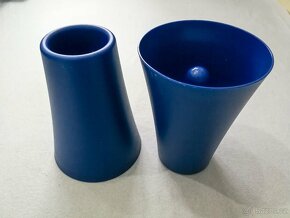 Ovanlig váza / květináč Ikea - tmavé modré a červené - 6