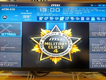 MSI H97M-E35, + CPU i3-4160, RAM 4GB DDR3 - 6