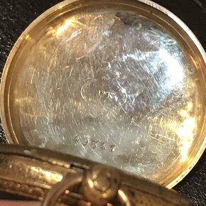 Zlaté 18-karátové kapesní hodinky se zlatým ciferníkem - 6