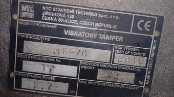 vibrační pěch NT70 s předfiltrem - 6