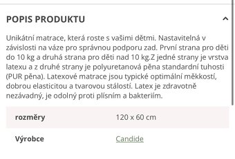 Detska matrac do postylky Candide + postylka - 6