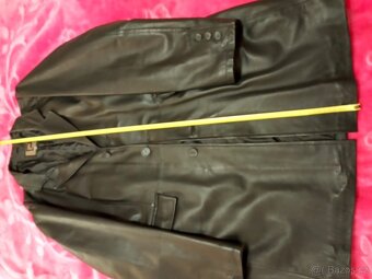 Kožený dlouhý kabát - 6