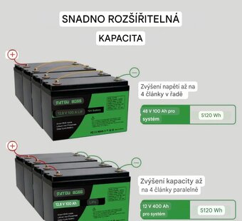 Akumulátor - baterie 12V 100Ah lifepo4 - 6