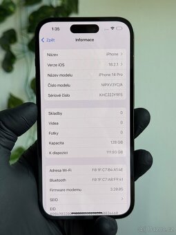 iPhone 14 Pro 128GB černý - DPH - 6