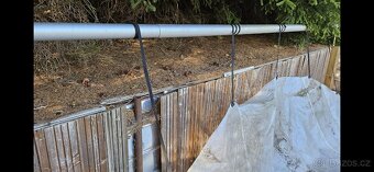 Naviják na bazénovou solární plachtu , hliník, stavitelný - 6