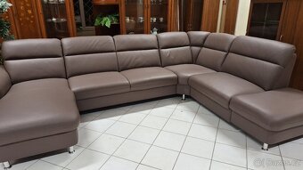 Kožená sedací souprava ve tvaru U - 6