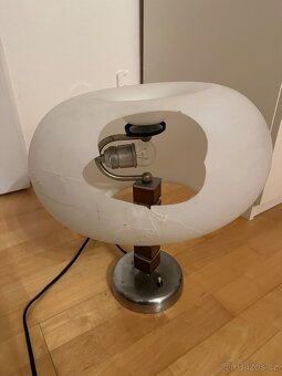 Funkcionalismus art deco chrom starožitná lampa lampička - 6