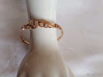 Starožitný zlatý náramek s diamanty 0,90 ct - 6