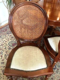 Jídelní set rozkládací 90/120cm + 6 židlí výplet –JS7.10 - 6