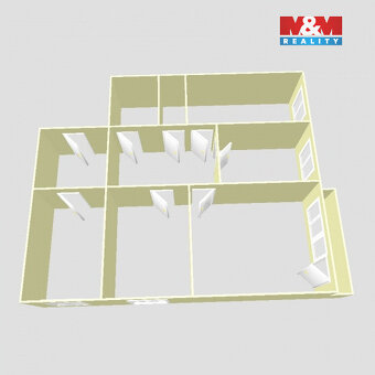 Pronájem bytu 4+1, 74 m², Litvínov, ul. Hamerská - 6