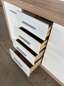 Komoda Sonoma bílý lesk - 6