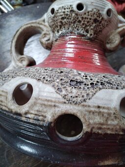 Starožitná keramická lampa, lustr - 6