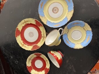 Porcelánová sada pozlacená - 6