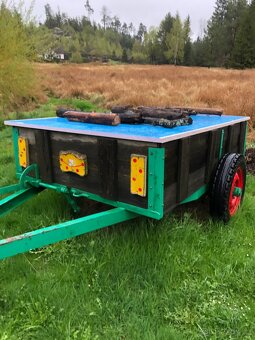 Malotraktor domácí výroby s vozíkem - 6