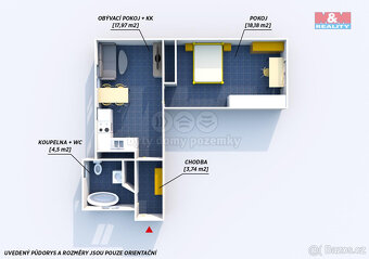 Pronájem bytu 1+1, 44 m², Plzeň, ul. Jablonského - 6