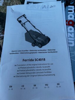 Vertikutátor FERRIDA SC 4018 - 6